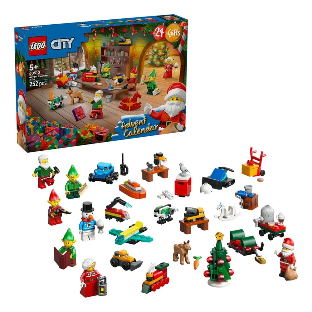 Lego Lego City -joulukalenteri / LEGO-joulukalenteri, jossa on rakennussarjoja / Rakennuskalenteri, jossa on hahmoja