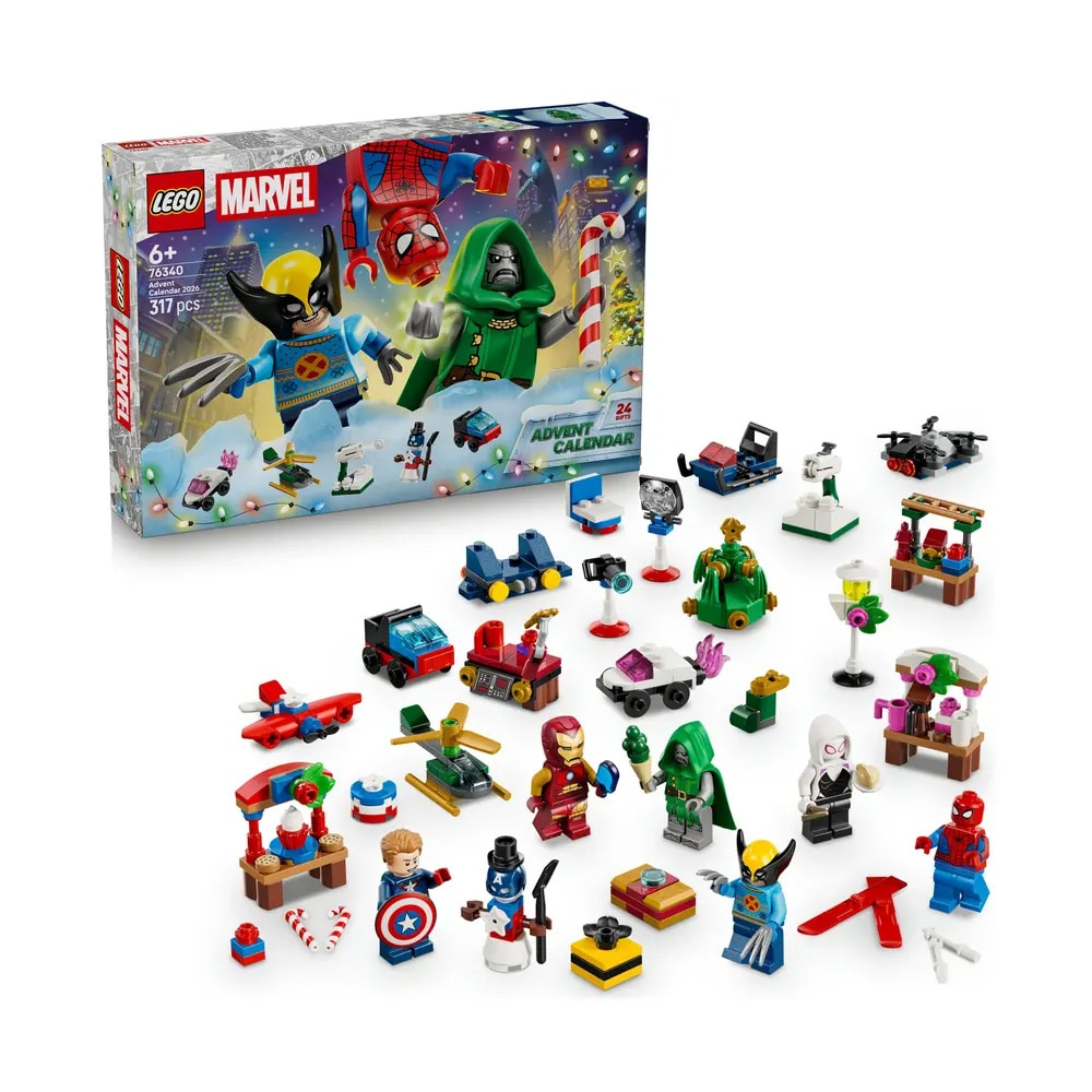 Lego Super Heroes -joulukalenteri / Marvel-joulukalenteri, jossa on rakennussarjoja / Supersankarikalenteri