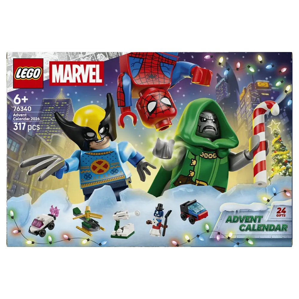 Lego Super Heroes -joulukalenteri / Marvel-joulukalenteri, jossa on rakennussarjoja / Supersankarikalenteri