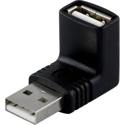 USB-adapteri A uros - A naaras, kulma