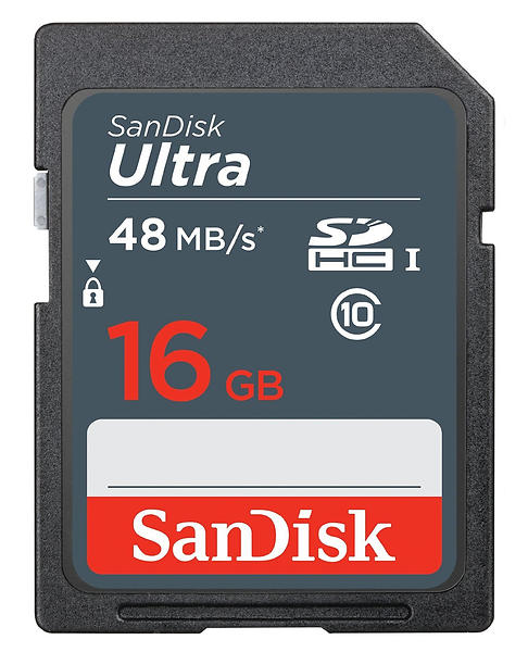 16GB SanDisk Ultra SDHC Class 10 UHS-I 80MB/s