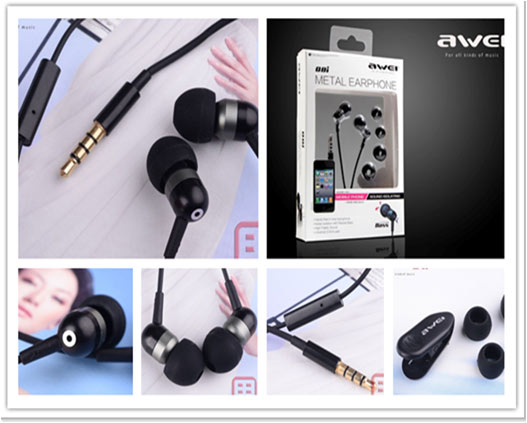 AWEI headset ES-Q8I - Metal Earphone