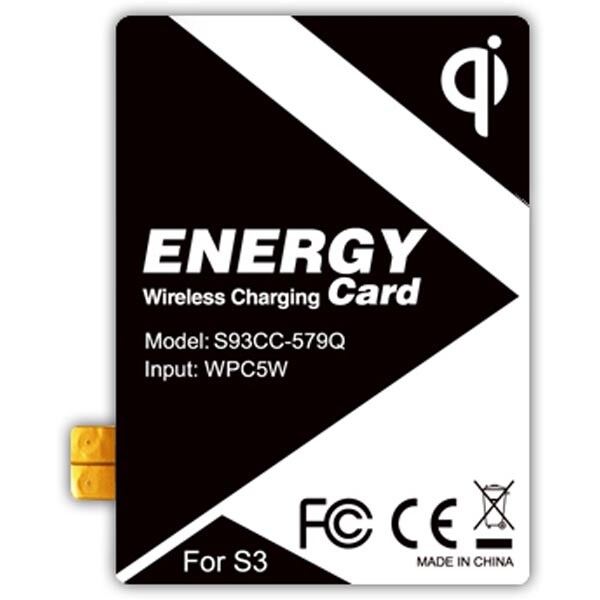 Qi Energy Card mallille Samsung Galaxy S3