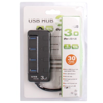 USB 3.0 hubi 4-porttia