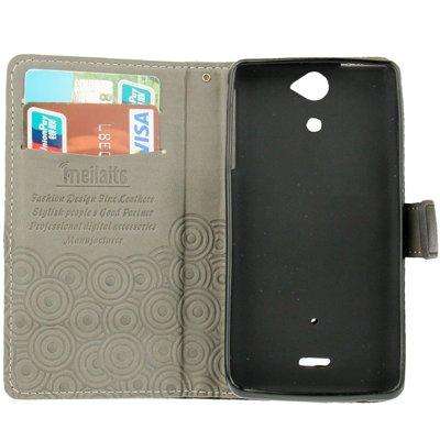 Flipkotelo telineellä & luottokorttitaskulla mallille Sony Xperia V