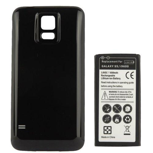 Akku + kuori Samsung Galaxy S5 - musta 6500mA