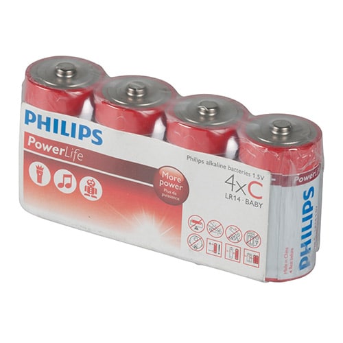 Philips Powerlife LR14 Paristo- 4-pakkaus