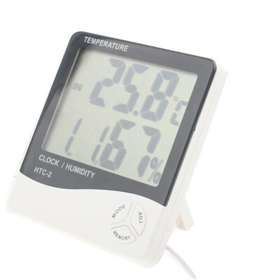 Lämpömittari sisä – ja ulkotiloihin 3,8" LCD Kellolla & Kalenterilla