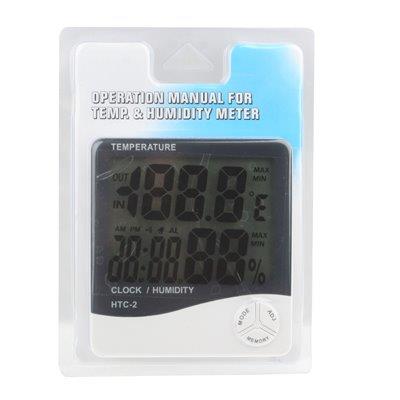 Lämpömittari sisä – ja ulkotiloihin 3,8" LCD Kellolla & Kalenterilla