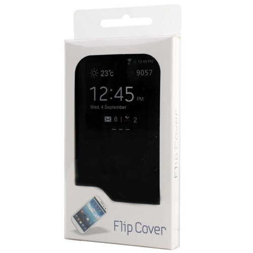 Flip kotelo S-view Samsung Galaxy Note 4 – Musta väri