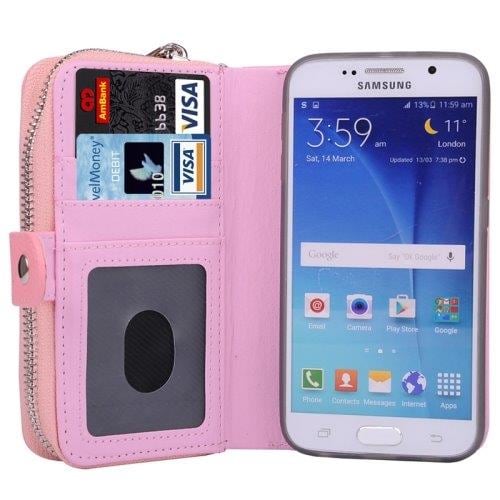 Lompakko Samsung Galaxy S6 - Pinkki