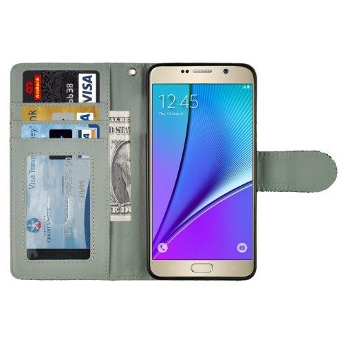 Flip kotelo telineellä & korttipaikoilla Samsung Galaxy Note 5