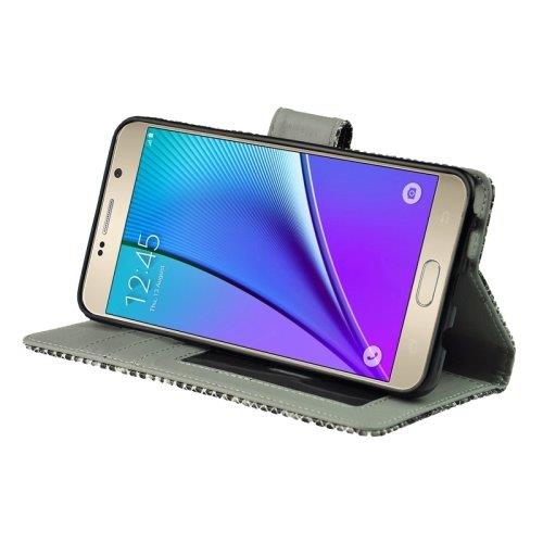 Flip kotelo telineellä & korttipaikoilla Samsung Galaxy Note 5