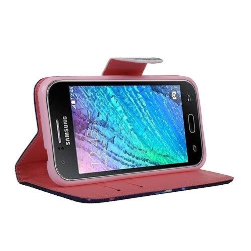 Kotelo telineellä & korttipaikoilla Samsung Galaxy J2