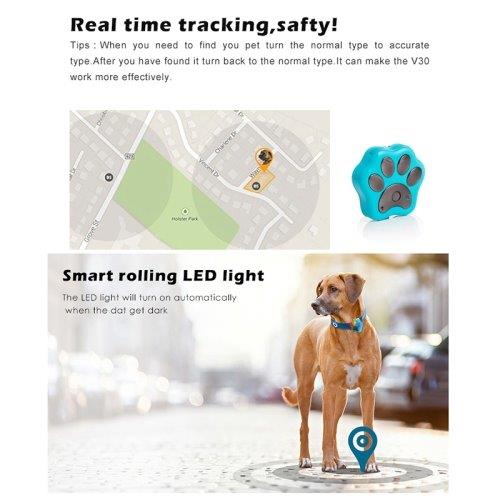 GPS Paikannuslaite lemmikkieläimille - Wifi/GPS /Vedenpitävä