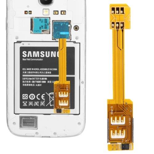 Sim-korttisovitin kahdelle Sim-kortille Samsung Galaxy S5/S4/S3/Note 4/3/2 jne.