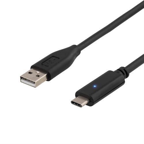 USB 2.0 kaapeli Type C - Type A Uros 1,5m