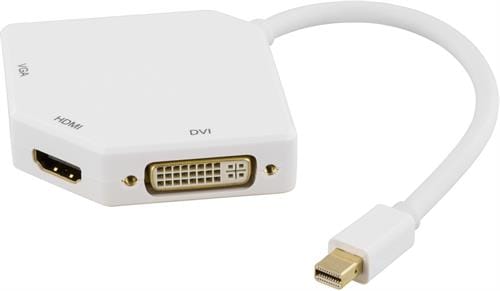 Mini DisplayPort DVI/HDMI/VGA Adapteriin