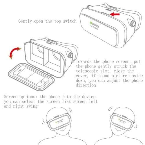 VR SHINECON 3D Lasit iPhone 6 Plus / Galaxy S6 / S7