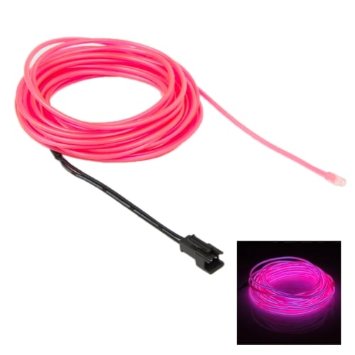 Neon Wire Autoon - 5m vesitiivis Pinkki väri