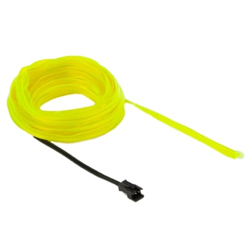 Neon Wire Flat autoon - 5m vesitiivis Keltainen väri