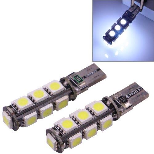 LED diodi-lamppu T10/W5W 2,5W 13 LED 5050 SMD CANBUS Valkoinen väri - 2Pakkaus