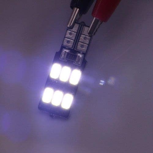 LED diodi-lamppu T10/W5W 2,5W 6 LED 100 LM 5050 SMD CANBUS Valkoinen väri - 2Pakkaus