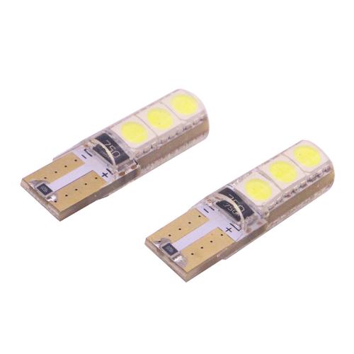 LED diodi-lamppu T10/W5W 2W 120-140LM 6 LED Valkoinen - 2Pakkaus