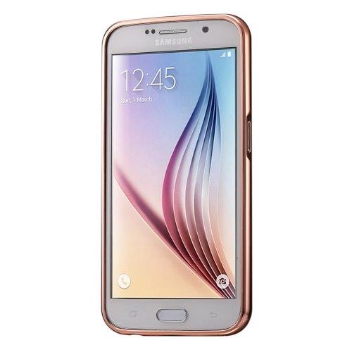Timanttikuori metalli bumperilla Samsung Galaxy S7 Edge - Rose Gold