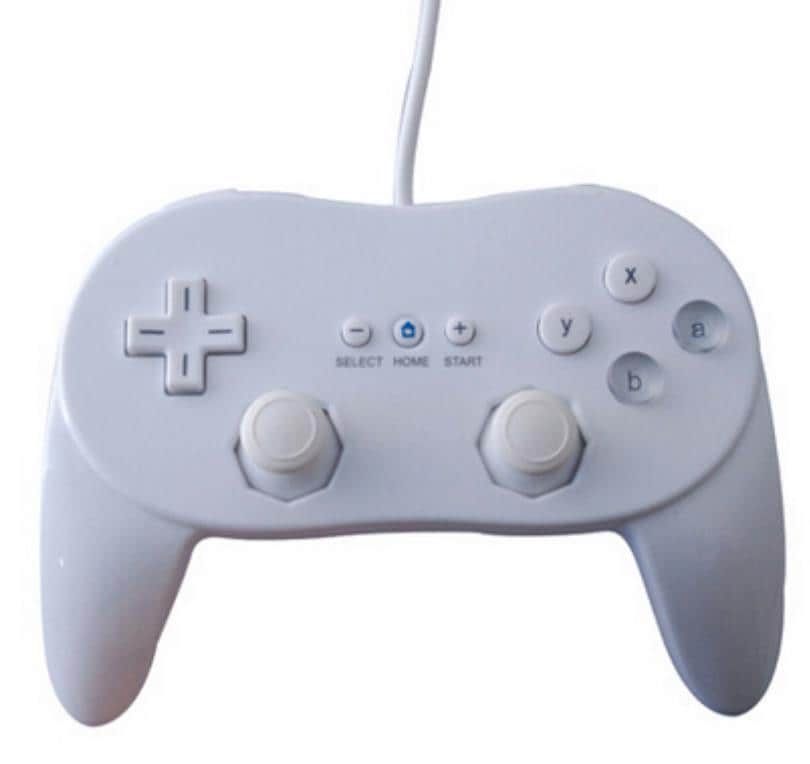 Klassinen Gamepad Käsiohjain Nintendo Wii - Valkoinen väri