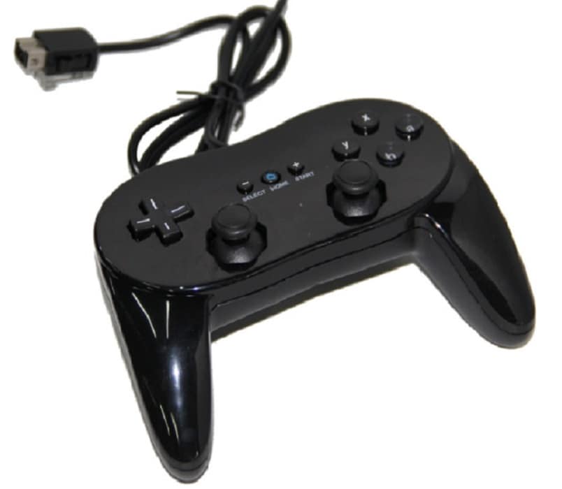 Klassinen Gamepad Käsiohjain Nintendo Wii - Musta