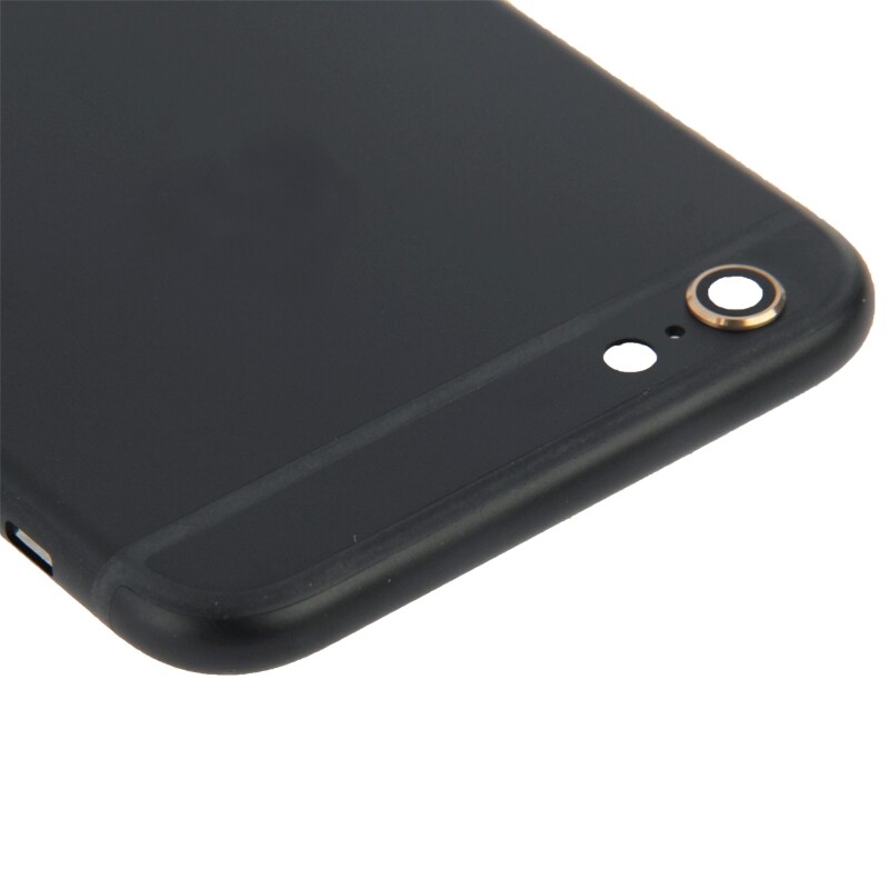 Täydellinen kuori iPhone 6 - Akun kansi / Sim-kortin pidike / Painikkeet - Musta