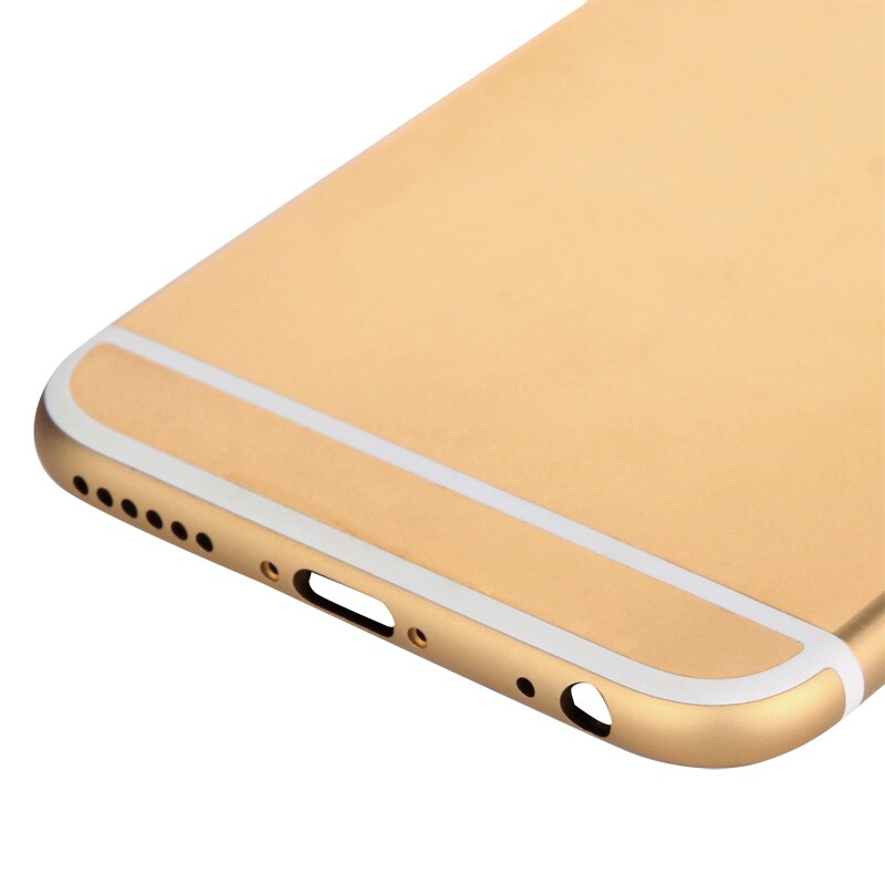 Täydellinen kuori iPhone 6 - Akun kansi / Sim-kortin pidike / Painikkeet - Kulta
