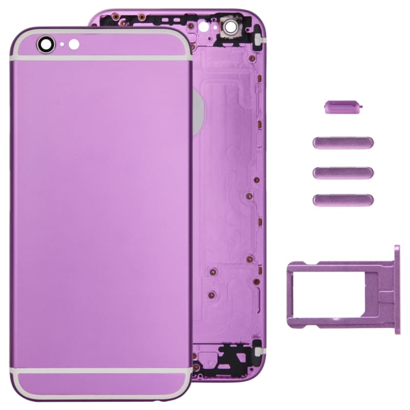 Täydellinen kuori iPhone 6 - Akun kansi / Sim-kortin pidike / Painikkeet - Liila