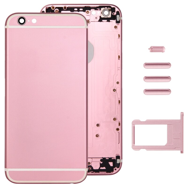 Täydellinen kuori iPhone 6 - Akun kansi / Sim-kortin pidike / Painikkeet - Pinkki