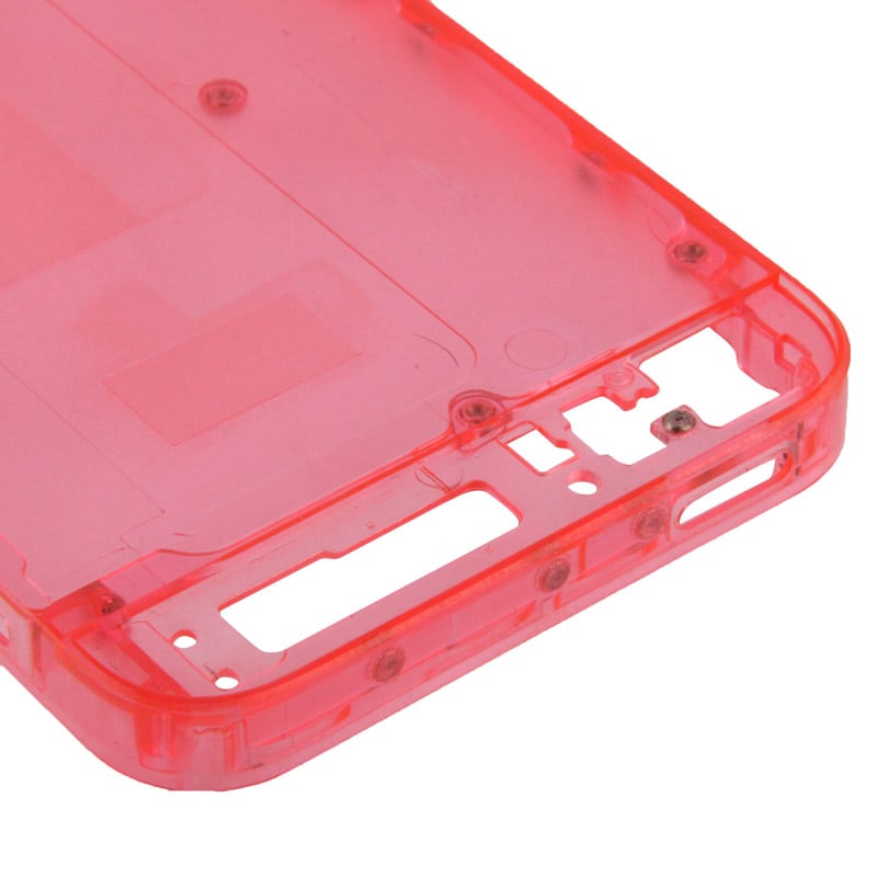 Täydellinen avoin kuori iPhone 5S + Sisäosat - Pinkki
