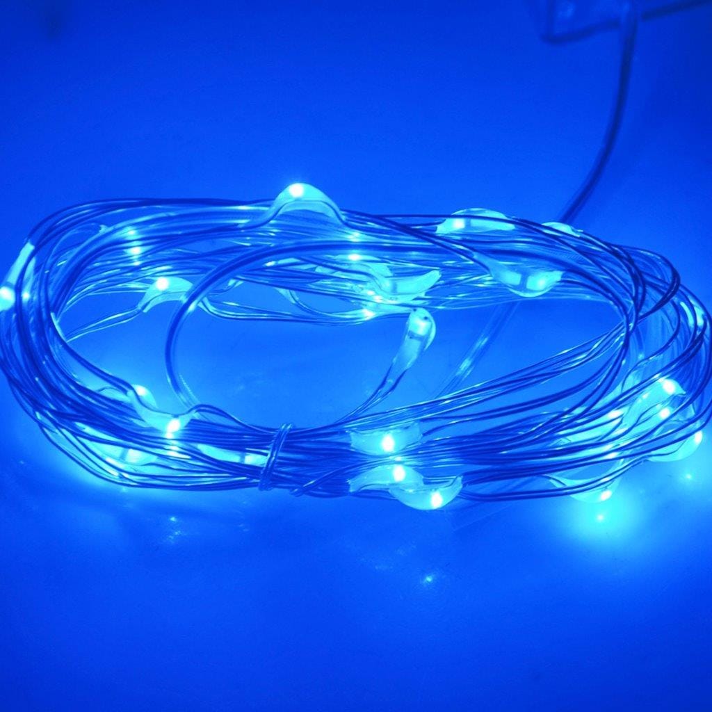 LED Valonauha 3m Paristokäyttöinen - Sininen valo