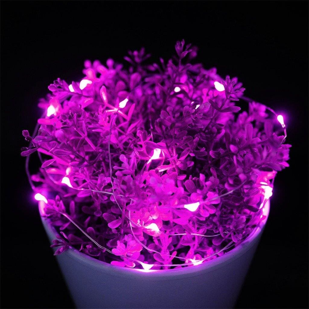 LED Valonauha 2m Paristokäyttöinen - Pinkki valo