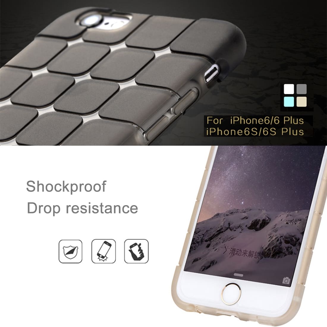 Rock Magic Cube kuori iPhone 6 Plus & 6s Plus - Musta