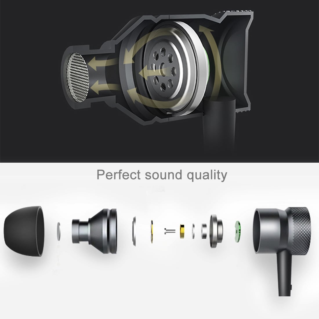 ROCK Mula In-Ear Stereo Bass ALU headset kaukosäätimellä -  iPhone, iPad, Samsung, Sony