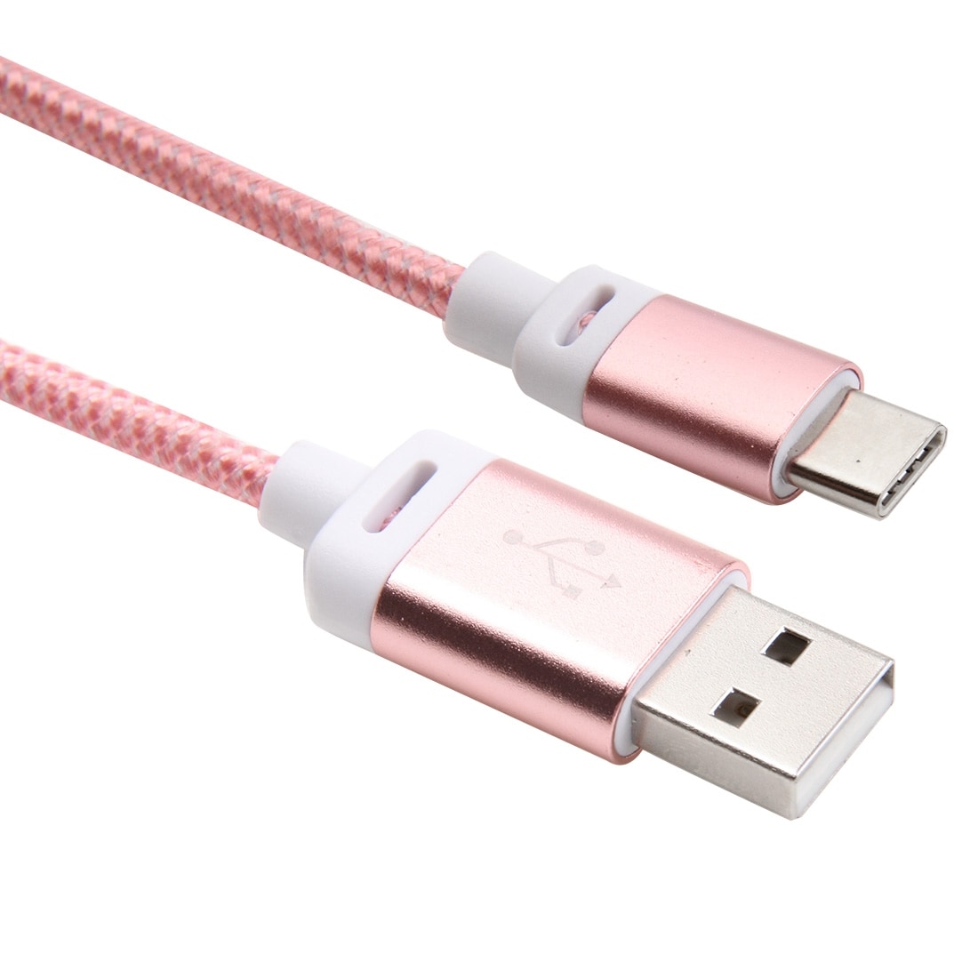 Kangaspäällysteinen USB 3.1 Tyyppi-c USB 2.0 Data/Latauskaapeli metallipäällä