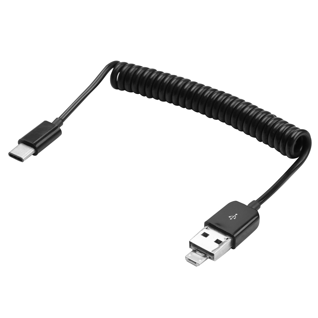 USB Kaapeli 3.1 Type-C - USB 2.0 + Micro USB kaapeli - Ulosvedettävä