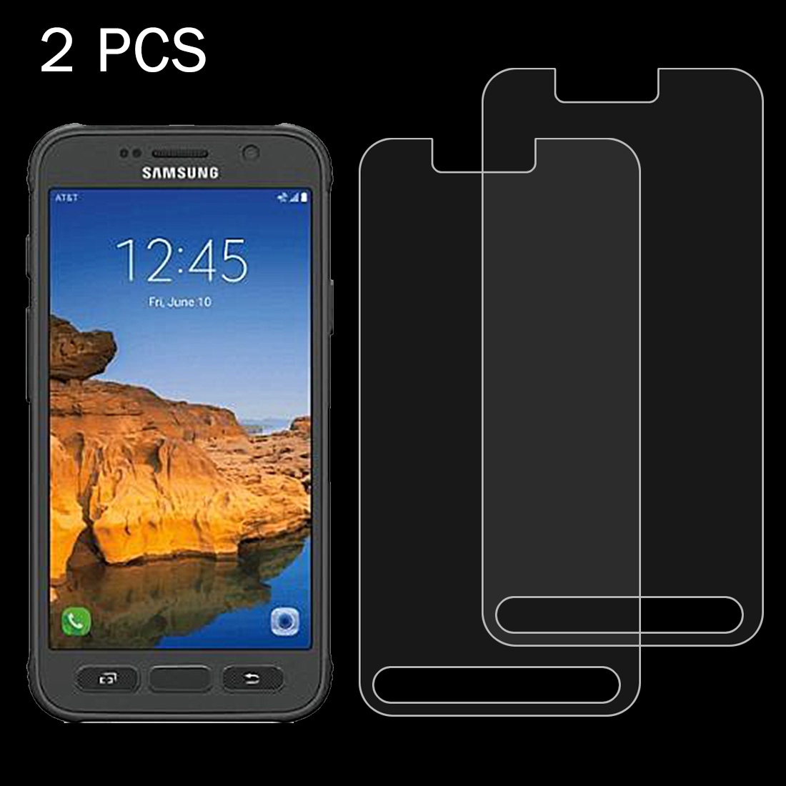 Lasisuoja Samsung Galaxy S7 Active - 2Pakkaus temperoitu 0.26mm 9H