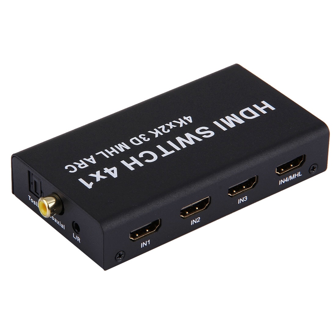 HDMI 4K 4x1 Monitoiminen Switch - ARC / MHL - Kaukosäädin mukana