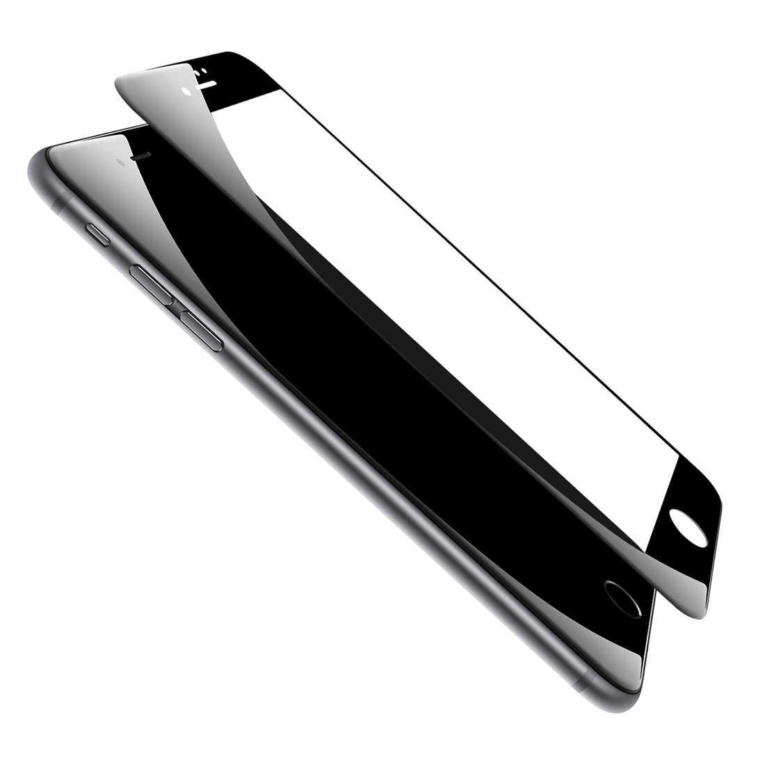 Baseus lasisuoja iPhone 8 / 7 - Koko näyttöä suojaava Musta