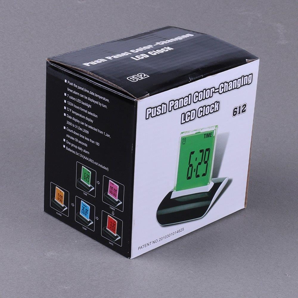 Digitaalinen Herätyskello - 7 värin LCD