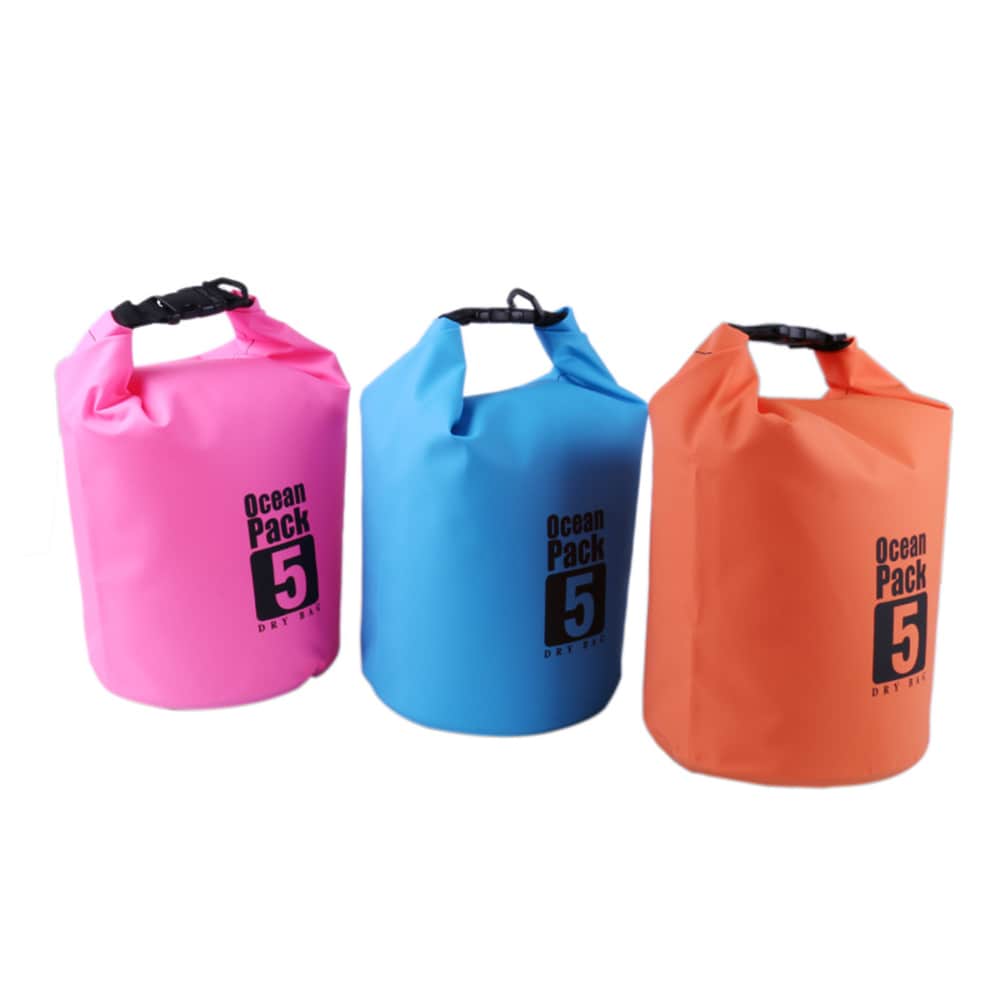 Vesitiivis Laukku / Dry Bag - 5 Litran Pinkki Kuivalaukku
