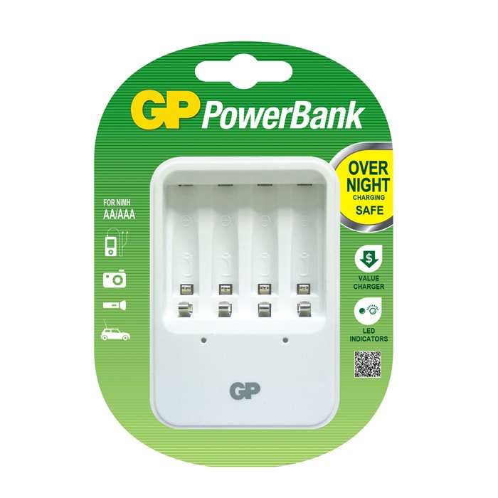 GP PowerBank PB420 - Laturi AA/AAA akuille