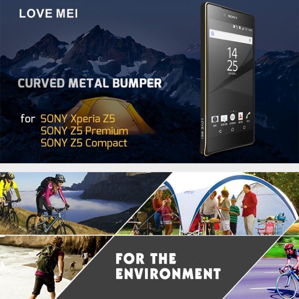 LOVE MEI Metalli bumperkuori Sony Xperia Z5