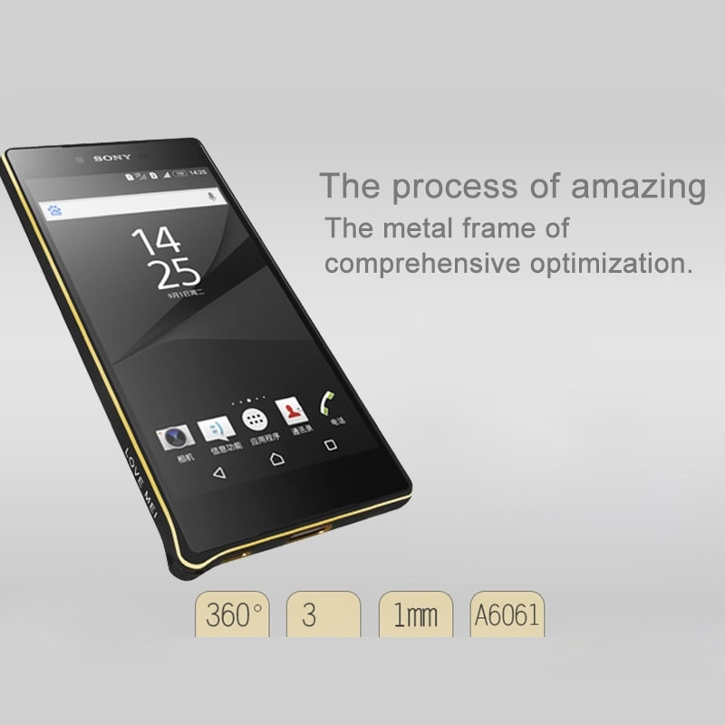 LOVE MEI Metalli bumperkuori Sony Xperia Z5